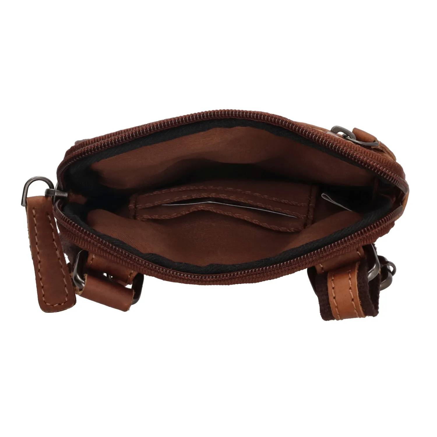 Hide & Stitches Japura Schoudertas Cognac