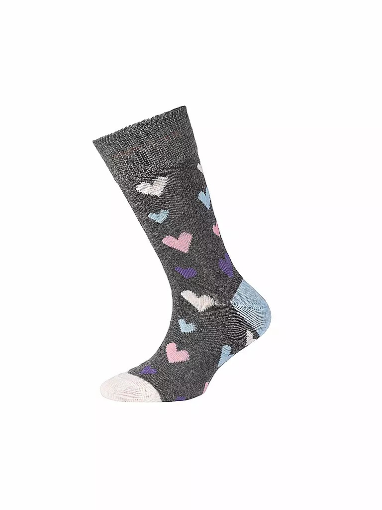 CAMANO Mädchen Socken 2er Pkg. Dark Grey Melange  grau