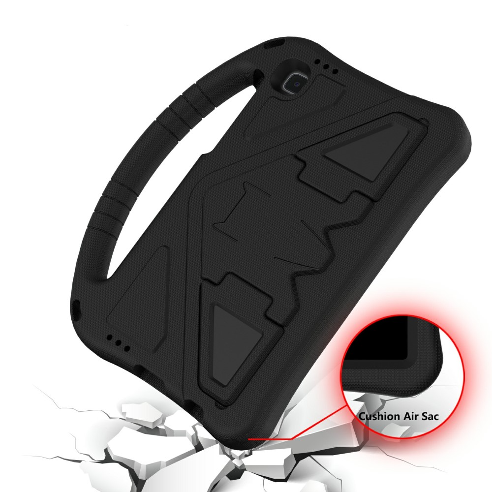Samsung Galaxy Tab A7 Lite Stossfeste Kinder Schaumstoff Hülle mit Griff   Kickstand - Schwarz