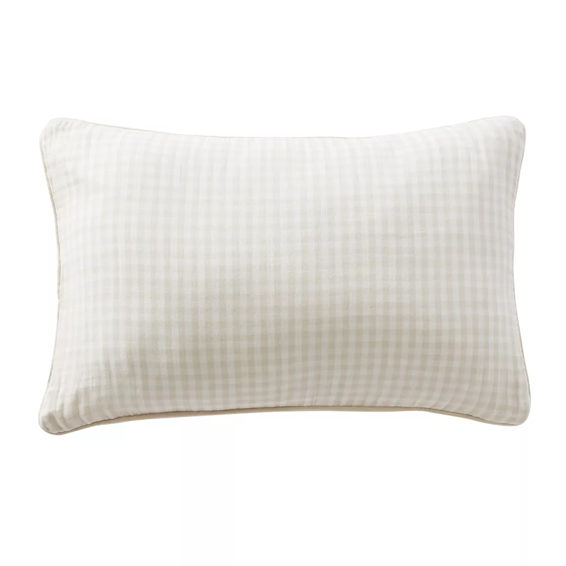 Coussin rectangulaire gaze de coton (40 x 60 cm) Vickie Beige