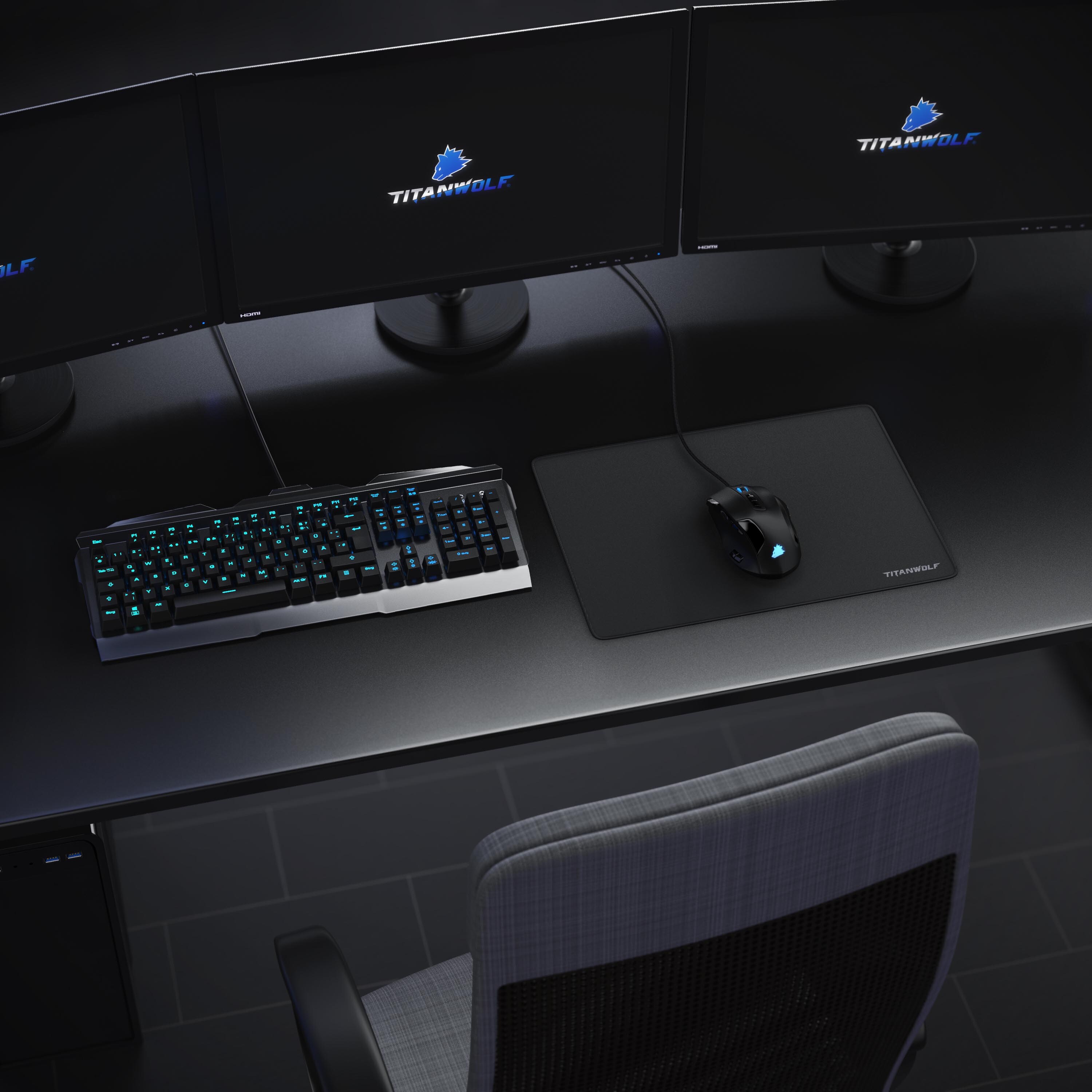 Titanwolf Speed Gaming Mauspad 350 x 250mm Mousepad / 3mm Höhe / rutschfest / strapazierfähig