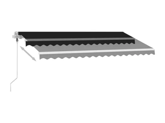 Auvent automatique sur pied 450x300 cm Anthracite