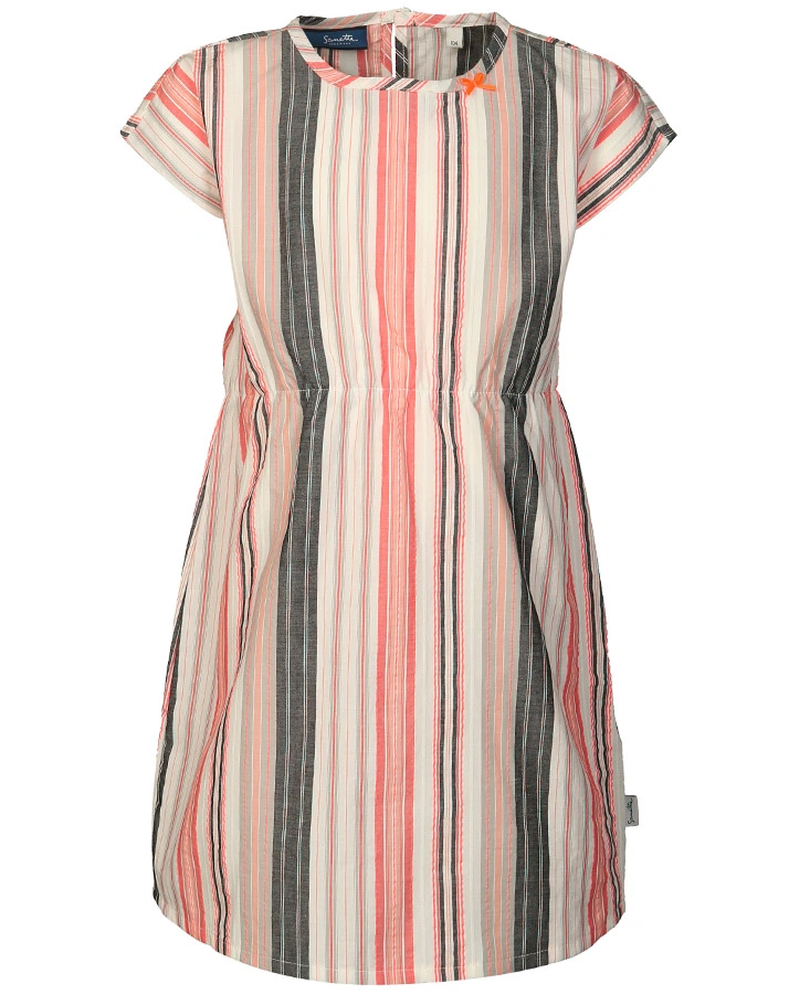Kurzarmkleid TROPICAL in weiß/neon