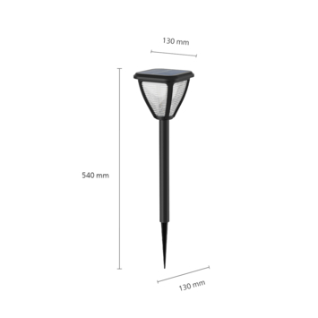 Philips solar sokkellamp Vapora zwart
