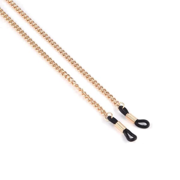 Senils String Gold Chain Egelassed Eyreglassed Nectine's