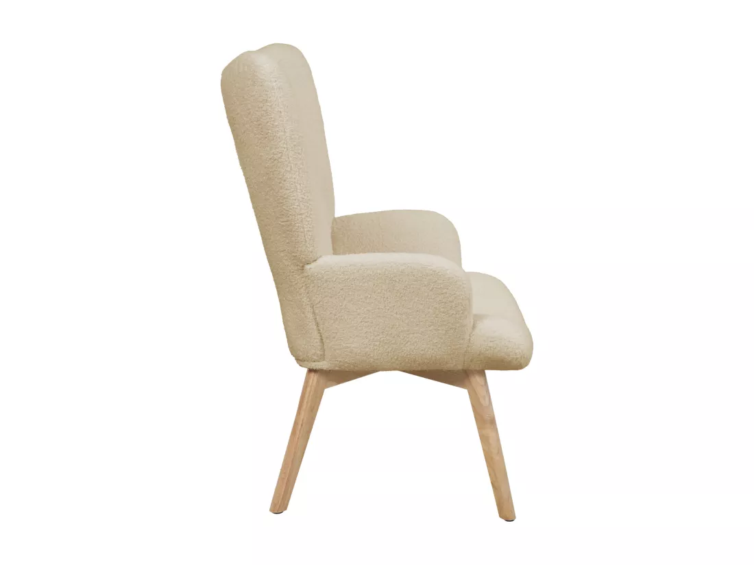 SVITA OLAV fauteuil à oreilles chaise de relaxation accoudoir dossier haut moderne noir