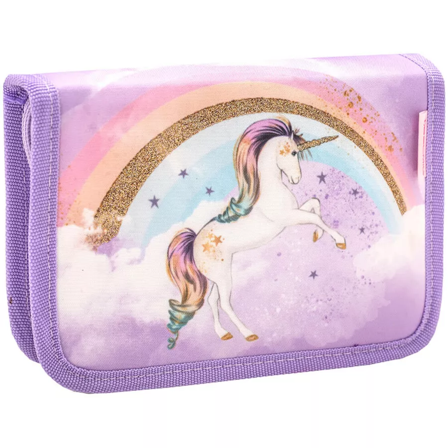 Belmil Schulranzen Mini Fit Schulranzen Set 4-teilig mit Brustgurt Rainbow Unicorn