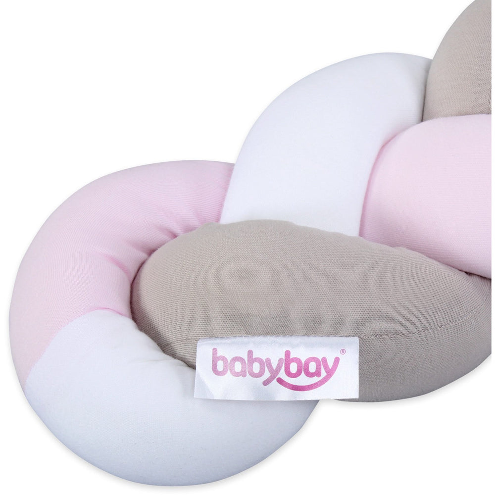 Køb babybay ® Flettet Sengerand White/Beige/Rosé 200 Cm