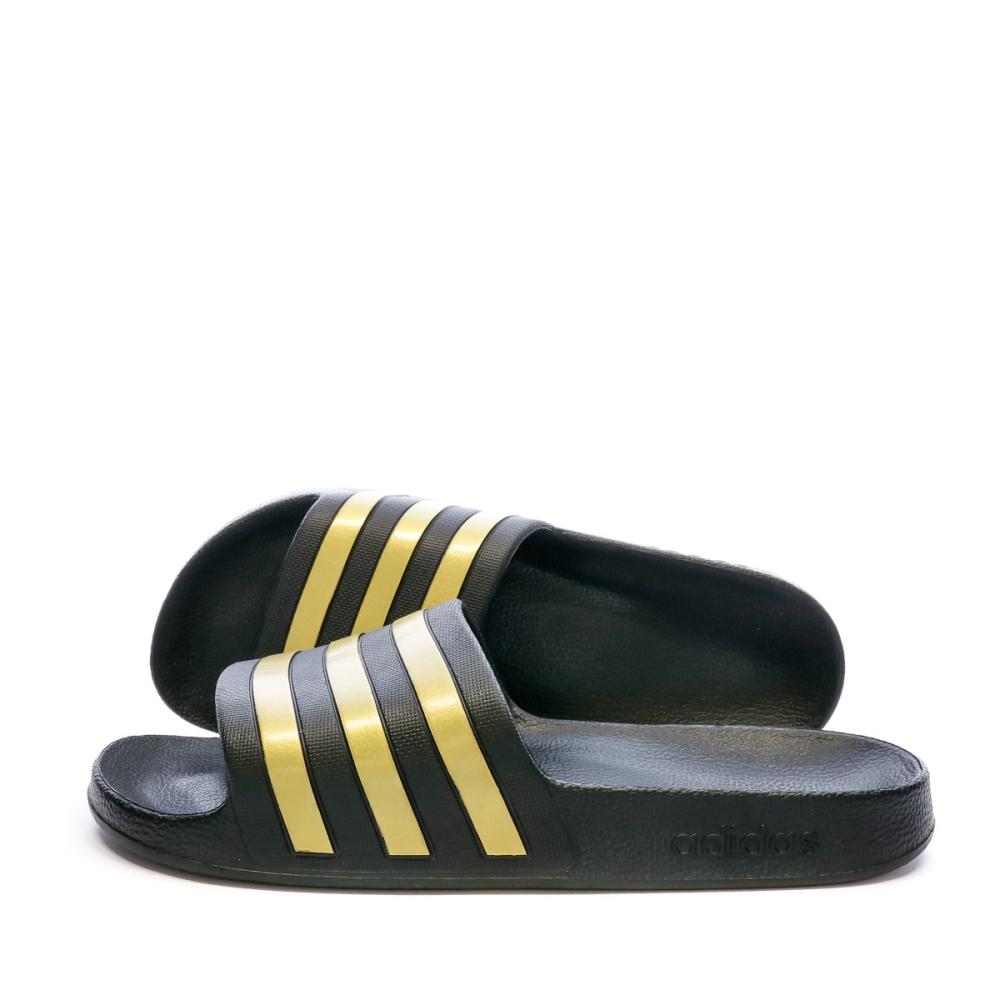Adidas Claquettes Noir/Doré Homme Adidas Adilette Aqua