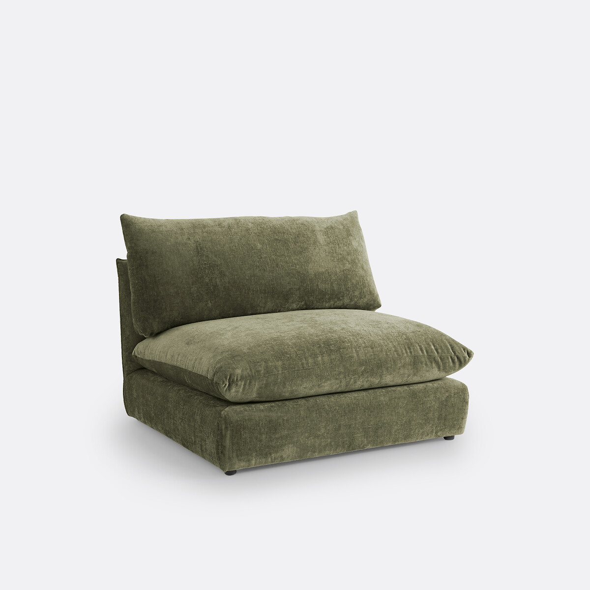 LA REDOUTE INTERIORS<br>Banco modular de getextureerd fluweel, Malo