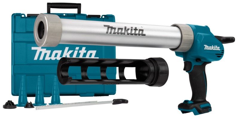 Makita CG100DZXK 12V Max Lijm- en kitspuit in koffer, met 2 patroonhouders (215 mm en 600 ml)