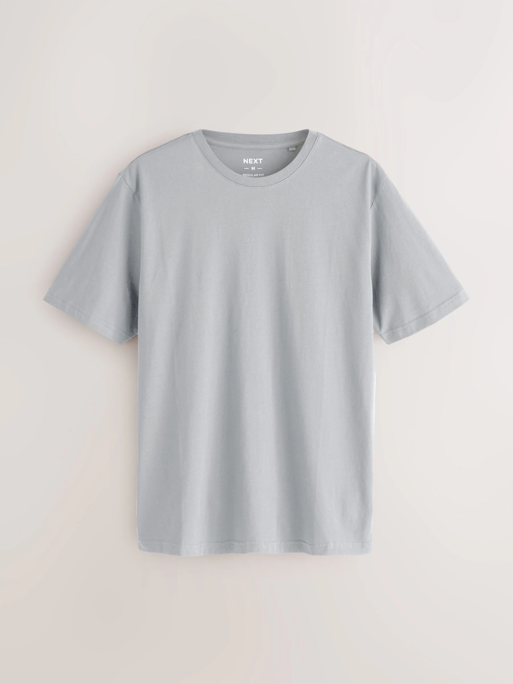 Zwart/Wit/grijs/leigrijs/kiezelkleurig/Bruin - Normale Pasvorm - Essential katoenen T-shirts verpakking van 6