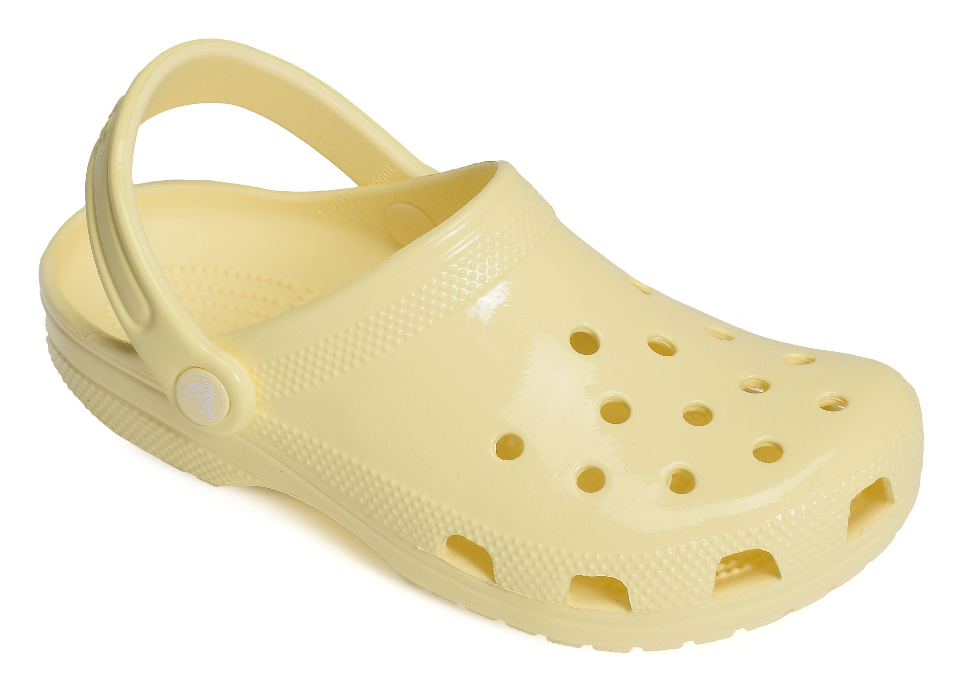 Classic high shine clog verni jaune