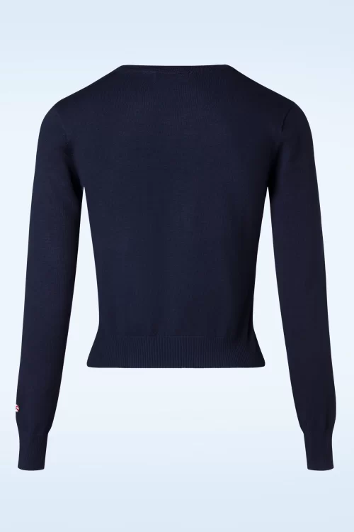 Banned Retro London Town vest in marineblauw
