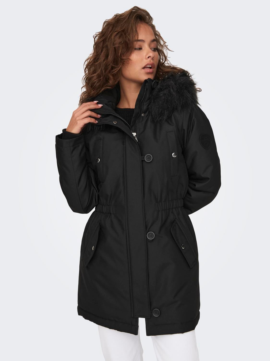ONLIRIS Langer Parka Black