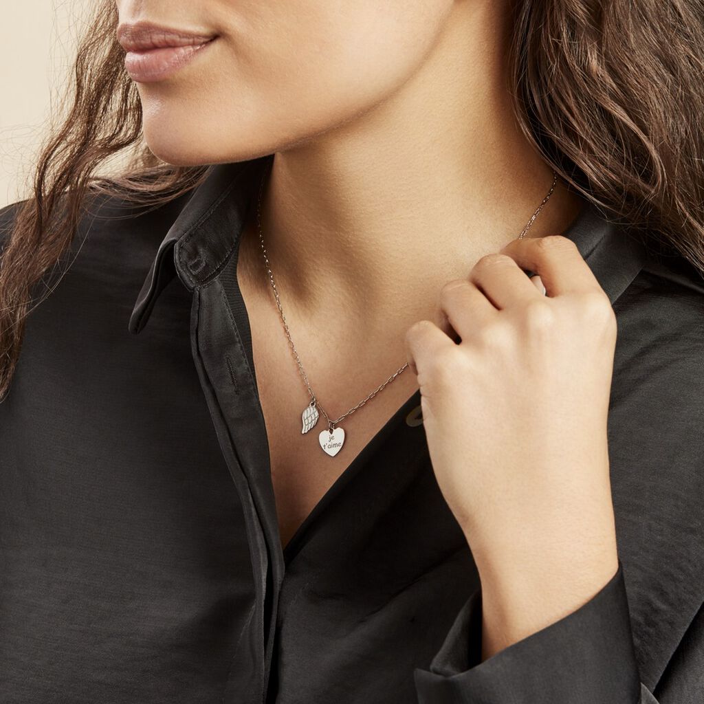 Collier Argent Blanc Laios