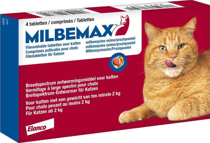 Milbemax Ontworming Tabletten Kat 2 - 12 kg 2 x 2 tabletten