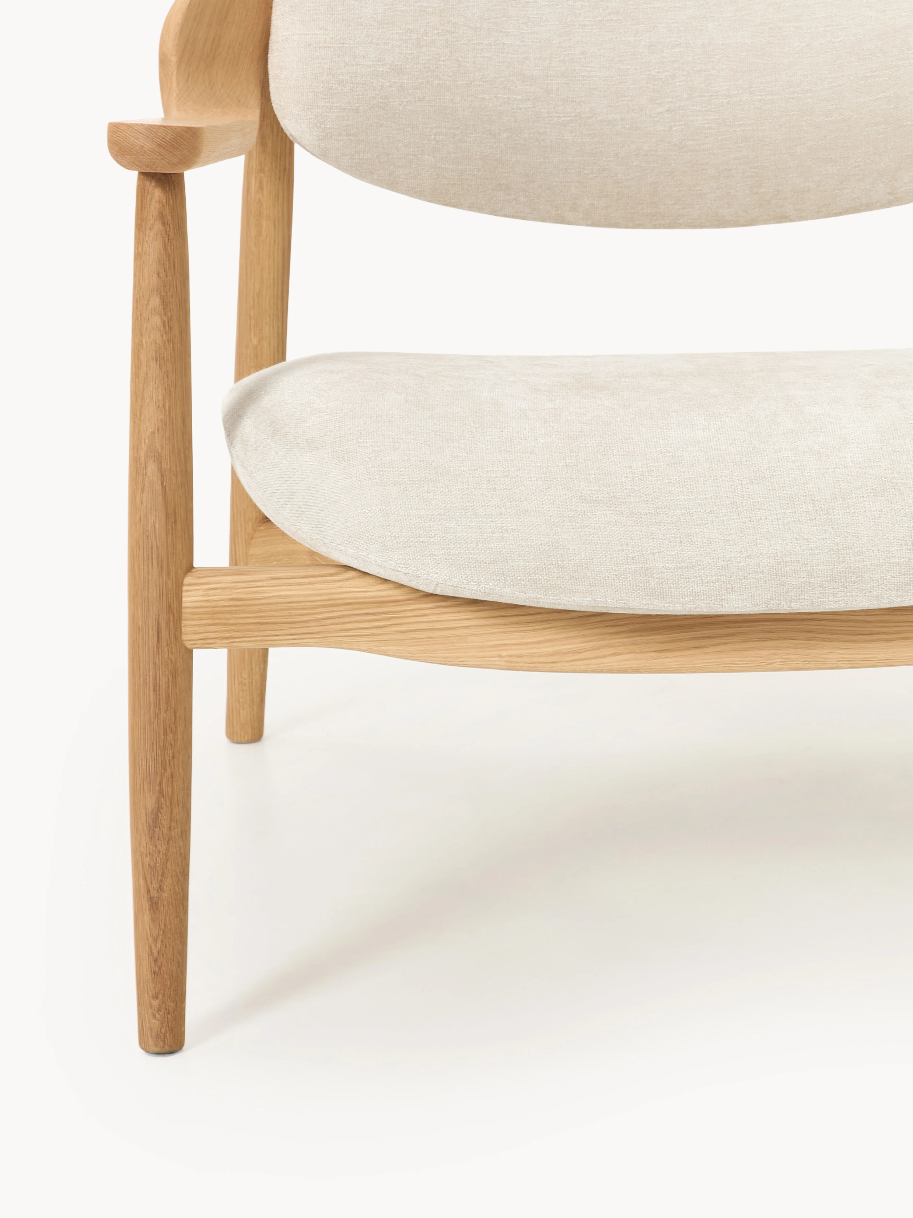 Loungefauteuil Rae van eikenhout