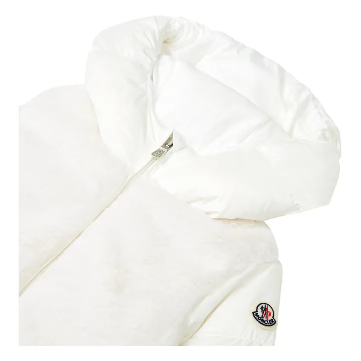 Moncler Doudoune Fausse Fourrure Natas | Ecru
