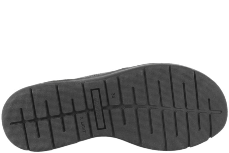 NEW FEET SORT SKO I GLAT SKIND