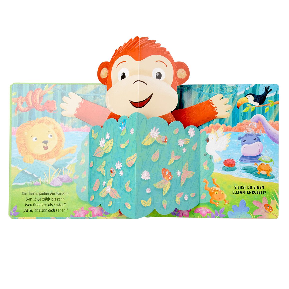 Topomini Pop-up-Buch Löwe und seine Freunde grün / bunt