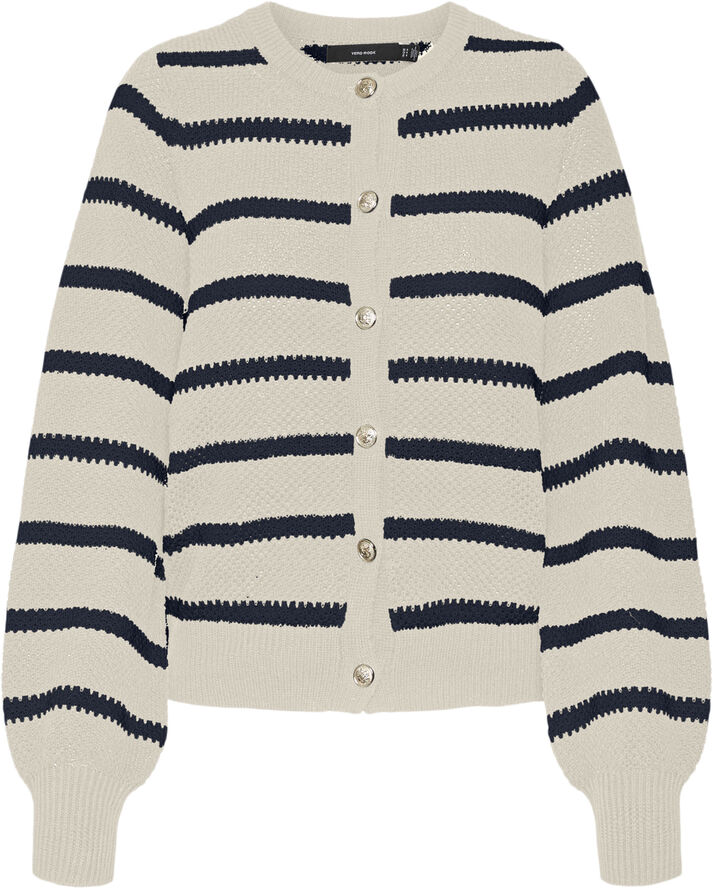 Vero Moda VMAMAZING LS O-NECK CARDIGAN BOO Birch/w. navy blazer