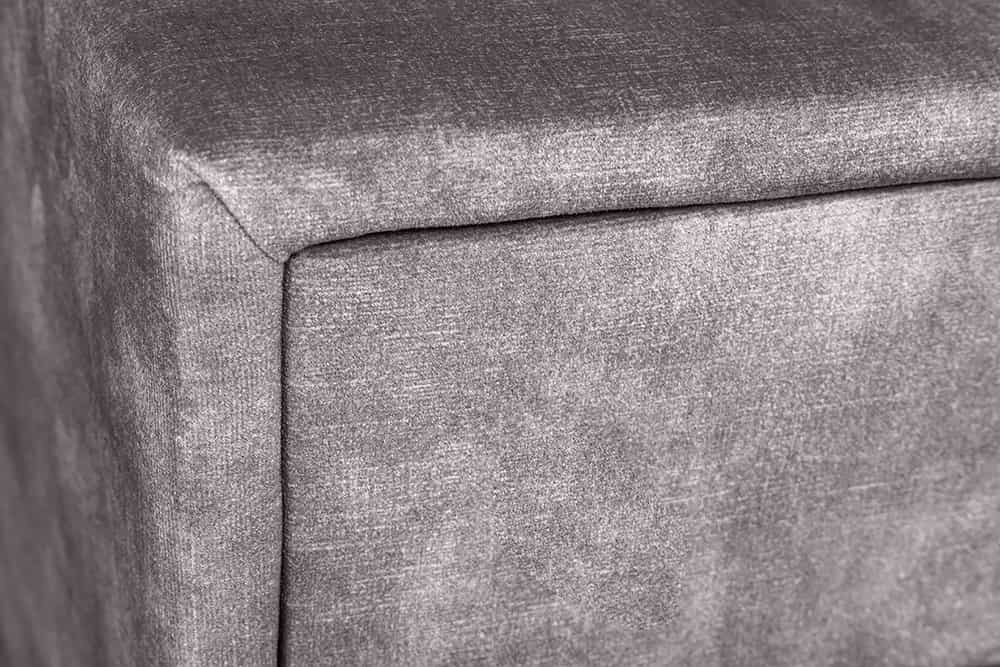 Design Nachttisch BOUTIQUE 50cm dunkelgrau Samt zwei Schubladen
