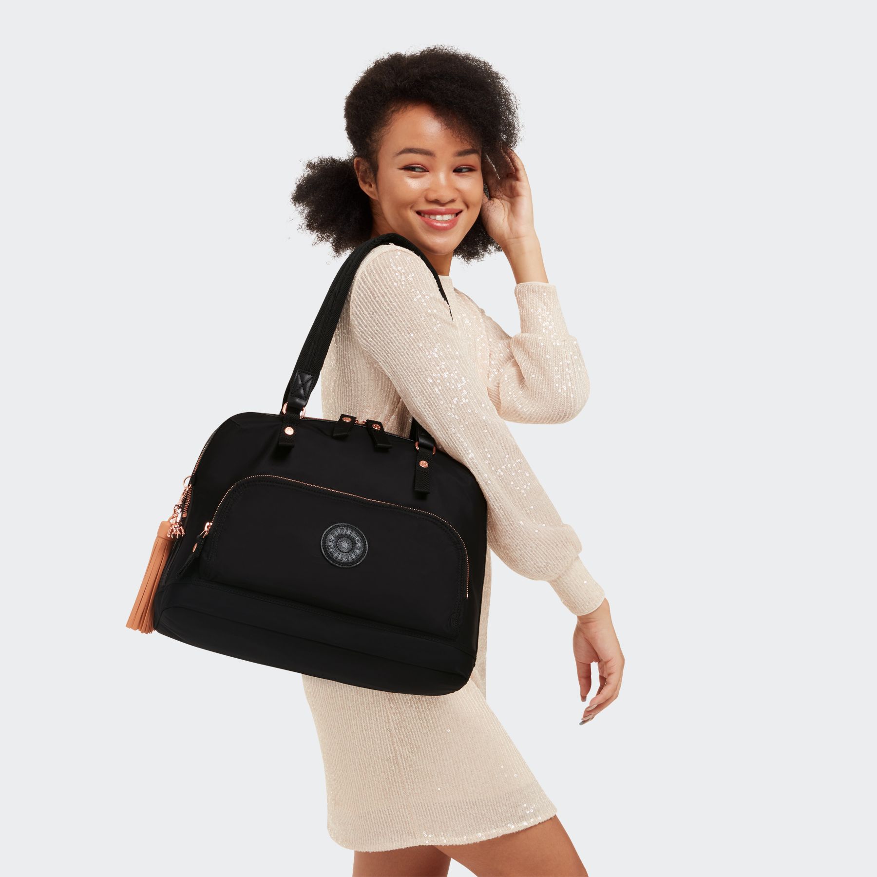 LINZA Fourre-Tout Compact avec Protection pour Ordinateur - Rose Black
