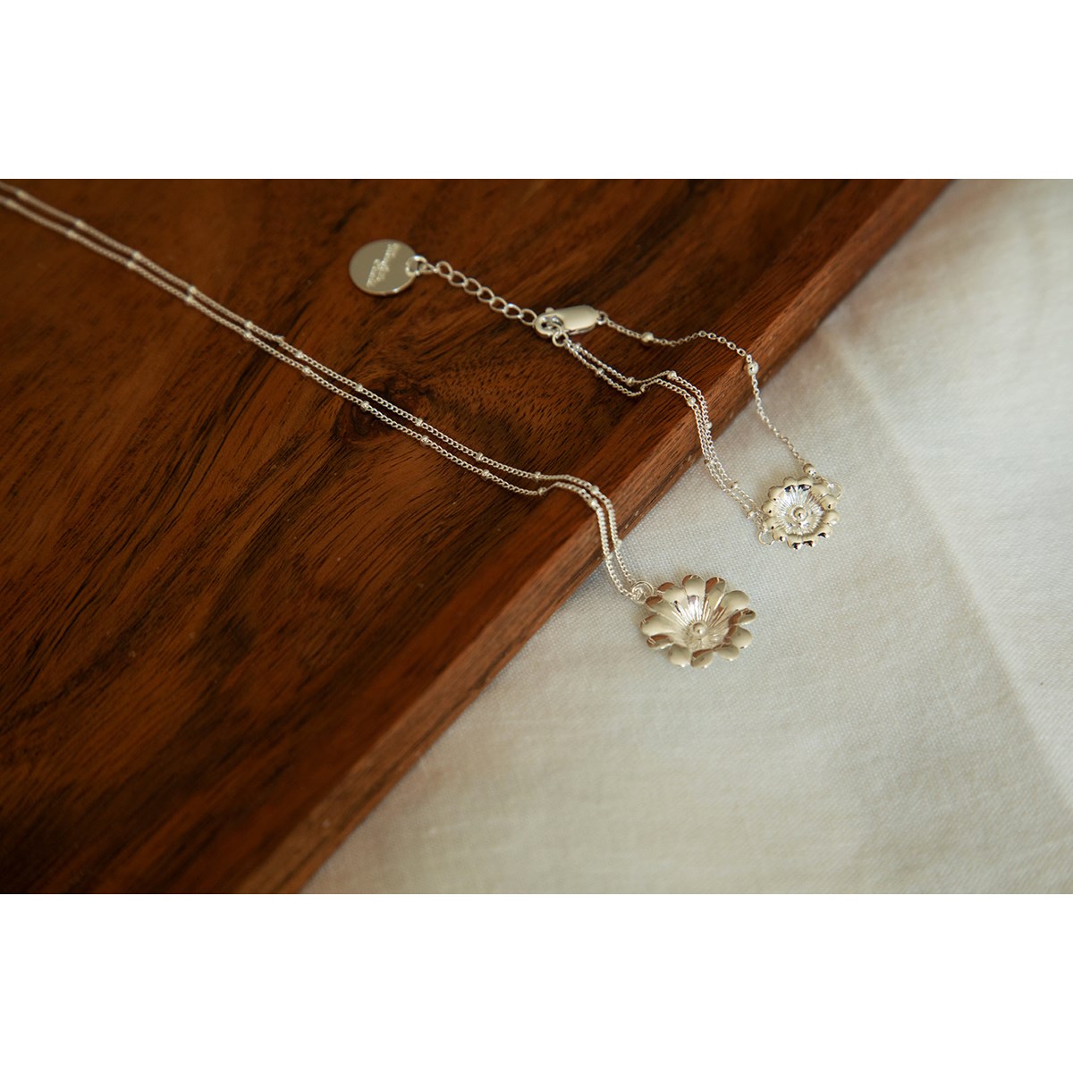 bracelet fleur plaqué argent - THÉIA