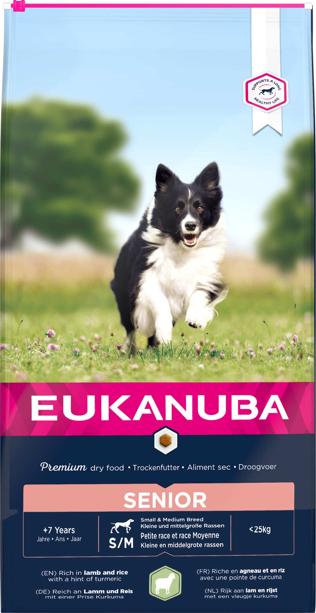 Eukanuba hondenvoer senior klein/middel lam en rijst 12 kg