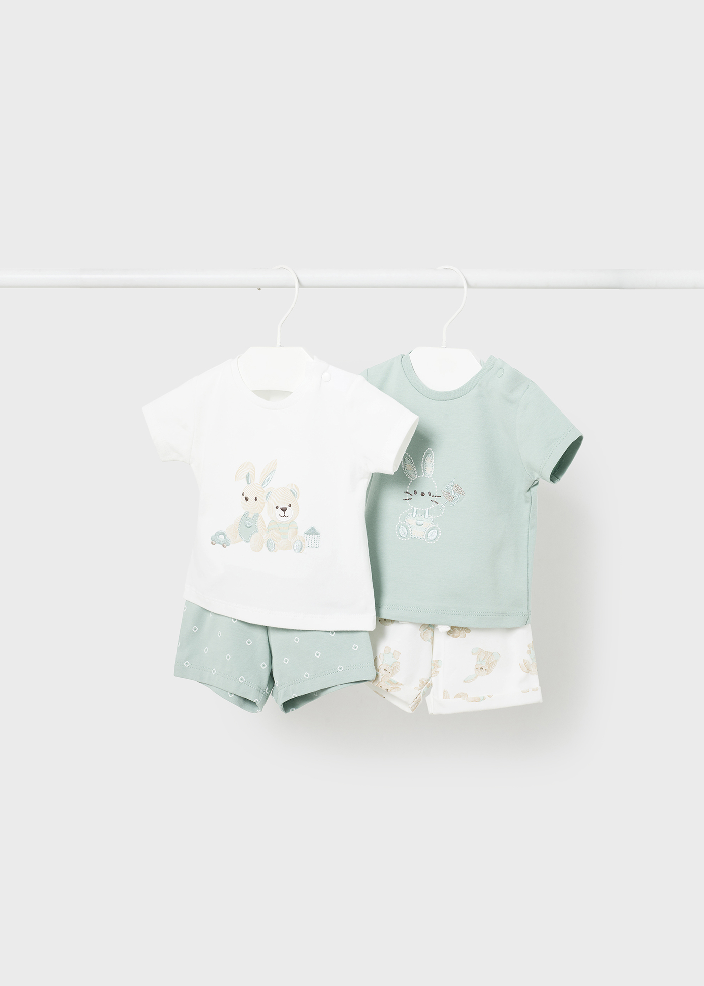 Conjunto Better Cotton para Recém-Nascido com 4 Peças - Cor Sky