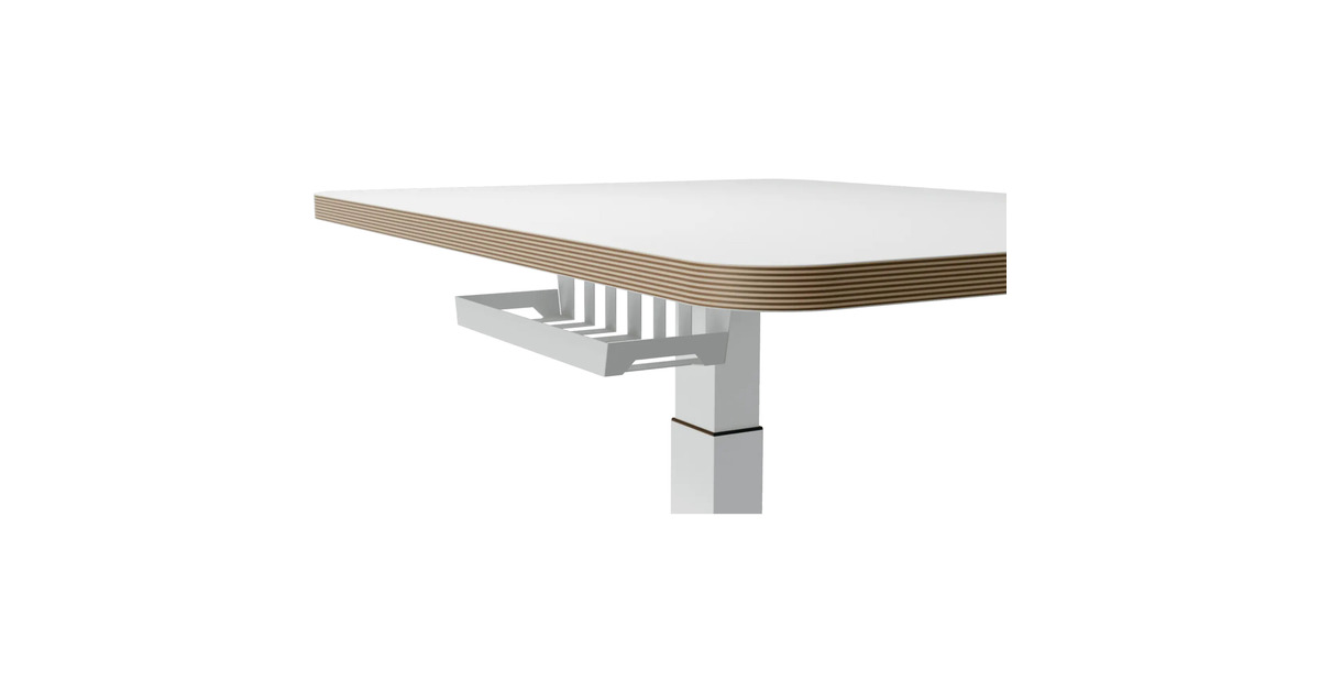 LeitzErgo Elektrisch Zit-Sta Bureau (80x60 cm) met sta-op herinneringsfunctie tafel  (Wit)
