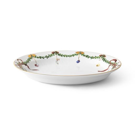 Royal Copenhagen Stjerne Riflet Jul Fad, 25,5x34 cm