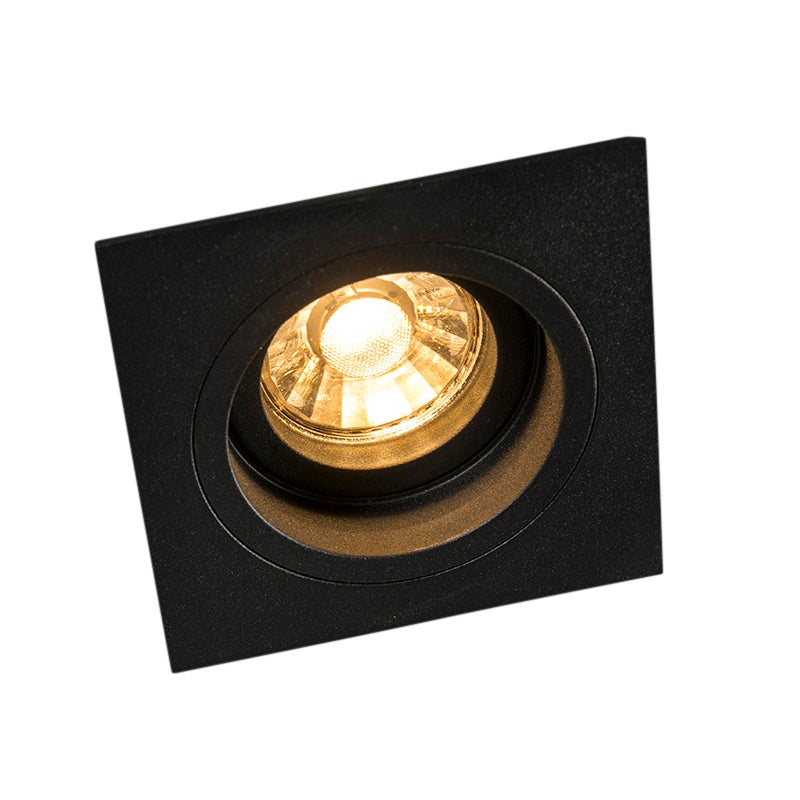 Moderne inbouwspot, zwart, 9,3 cm, draai- en kantelbaar - Chuck