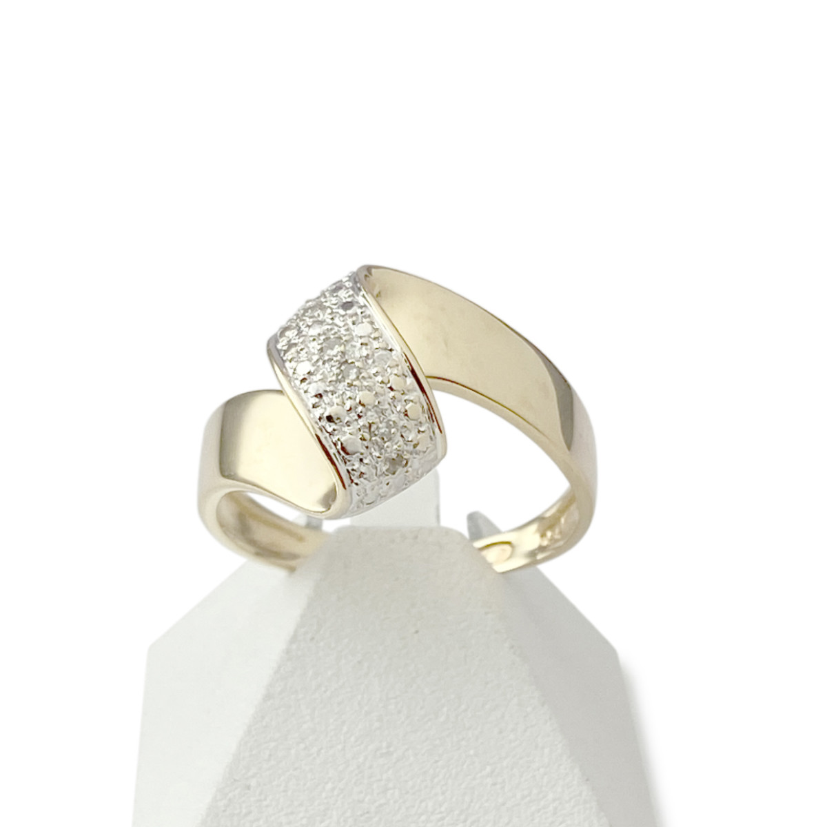 Bague d'occasion or 750 jaune et rhodié diamants