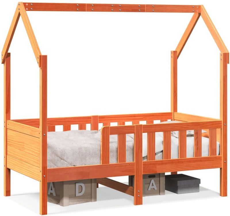 vidaXL - Bedhuis - Wasbruin - Massief Grenenhout - 80x160 cm