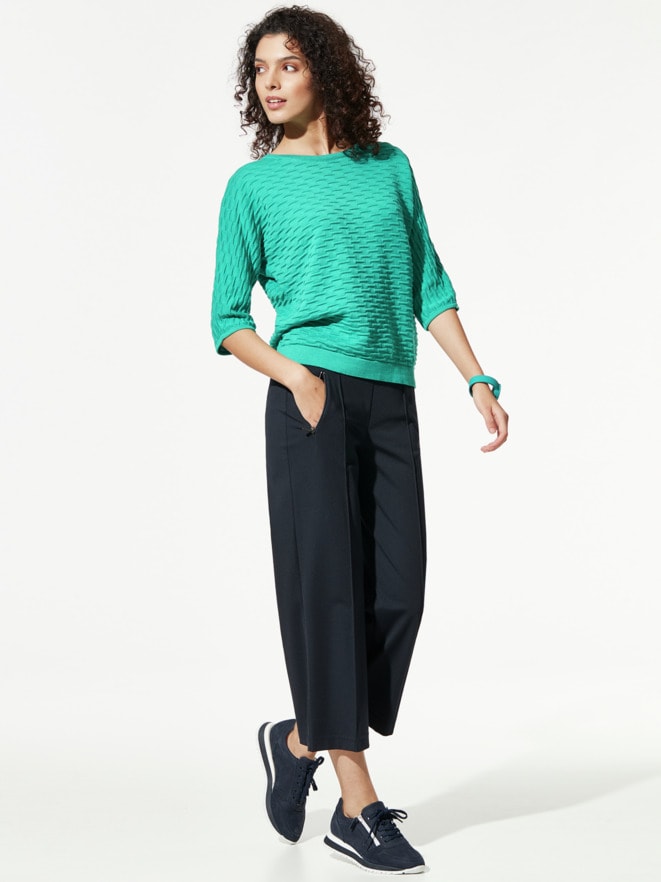 Kimono-Pullover Wellenstruktur