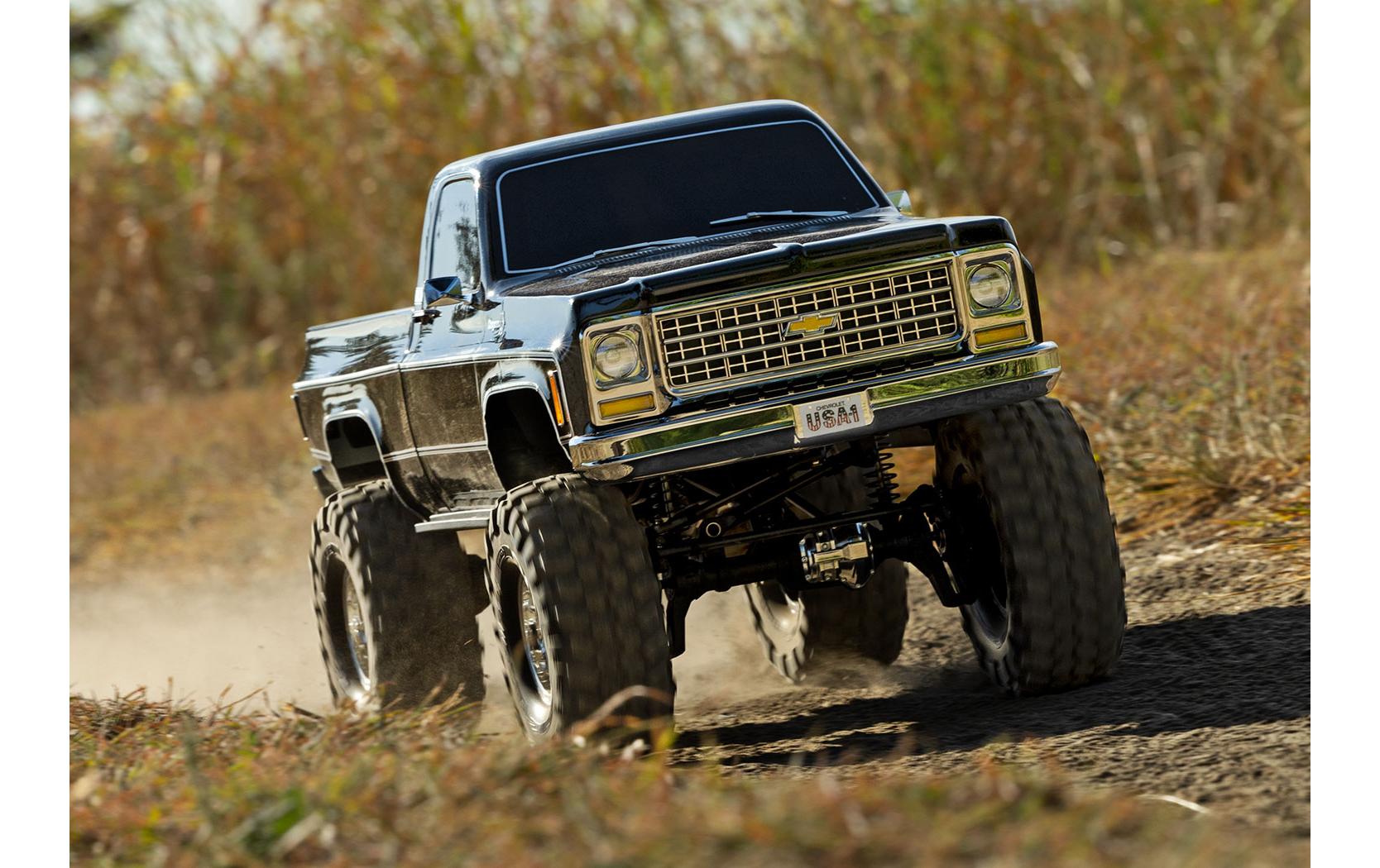 Scale Crawler TRX-4 Chevy K10 Schwarz ARTR, 1:10<br>Rockcrawler mit Chevrolet Squarebody Pickup Karosserie