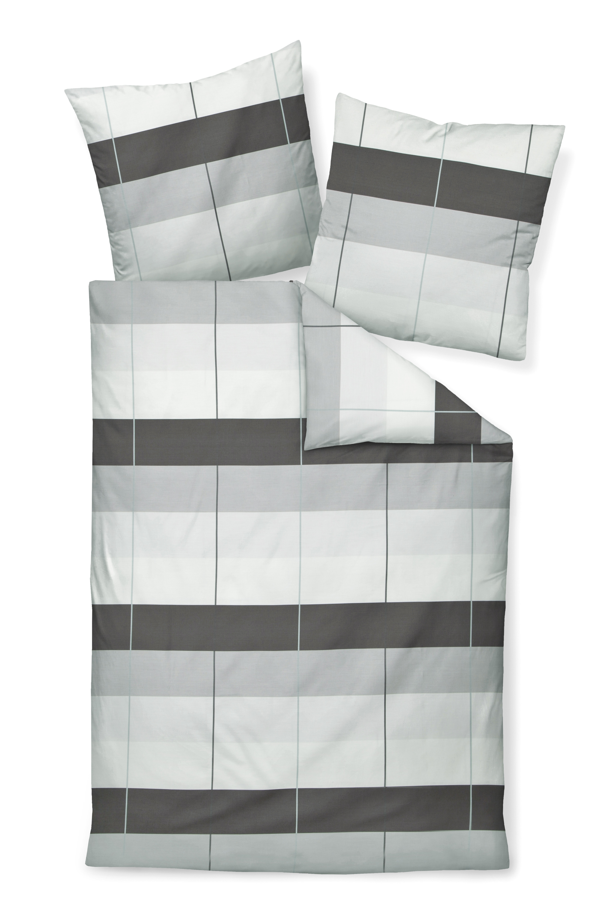 Bettwäsche J. D. Mako-Satin 135x200 cm, mit 1 Kissen