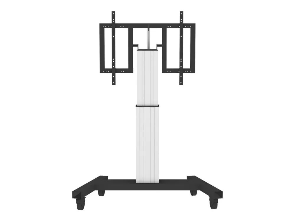 Neomounts PLASMA-M2500T - Vogn med hjul - motoriseret - for fladt panel/AV-udstyr - sølv, RAL 9006, hvid aluminium - skærmstørrelse: 42