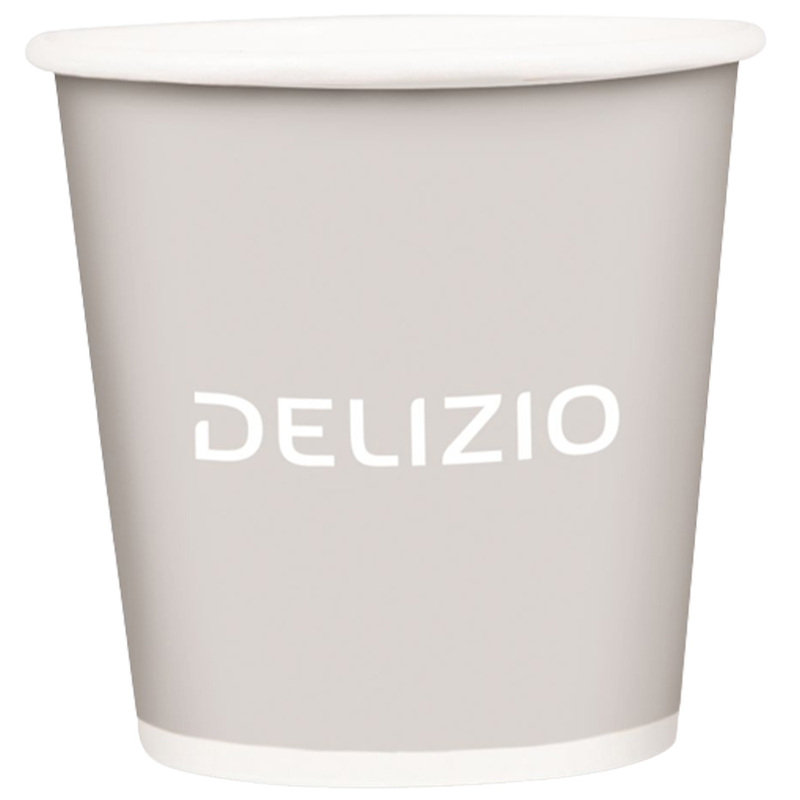 Delizio Kaffeebecher, 100 ml, grau, 50 Stück