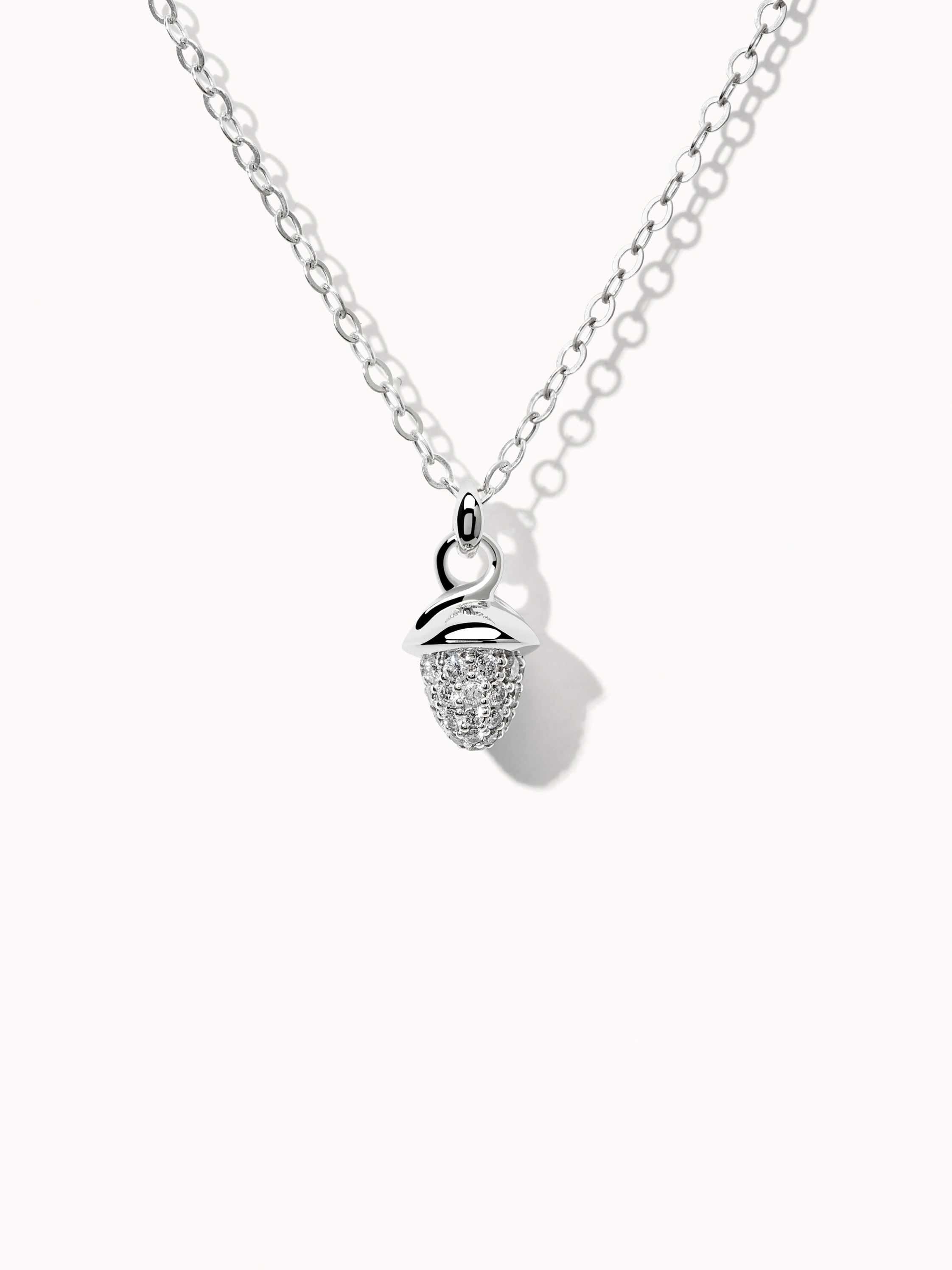 TAMARA COMOLLI Halskette NECKLACE 'MYMIKADO' WITH DIAMOND PAVÉ aus 18 Karat Weißgold mit Diamant Pavé