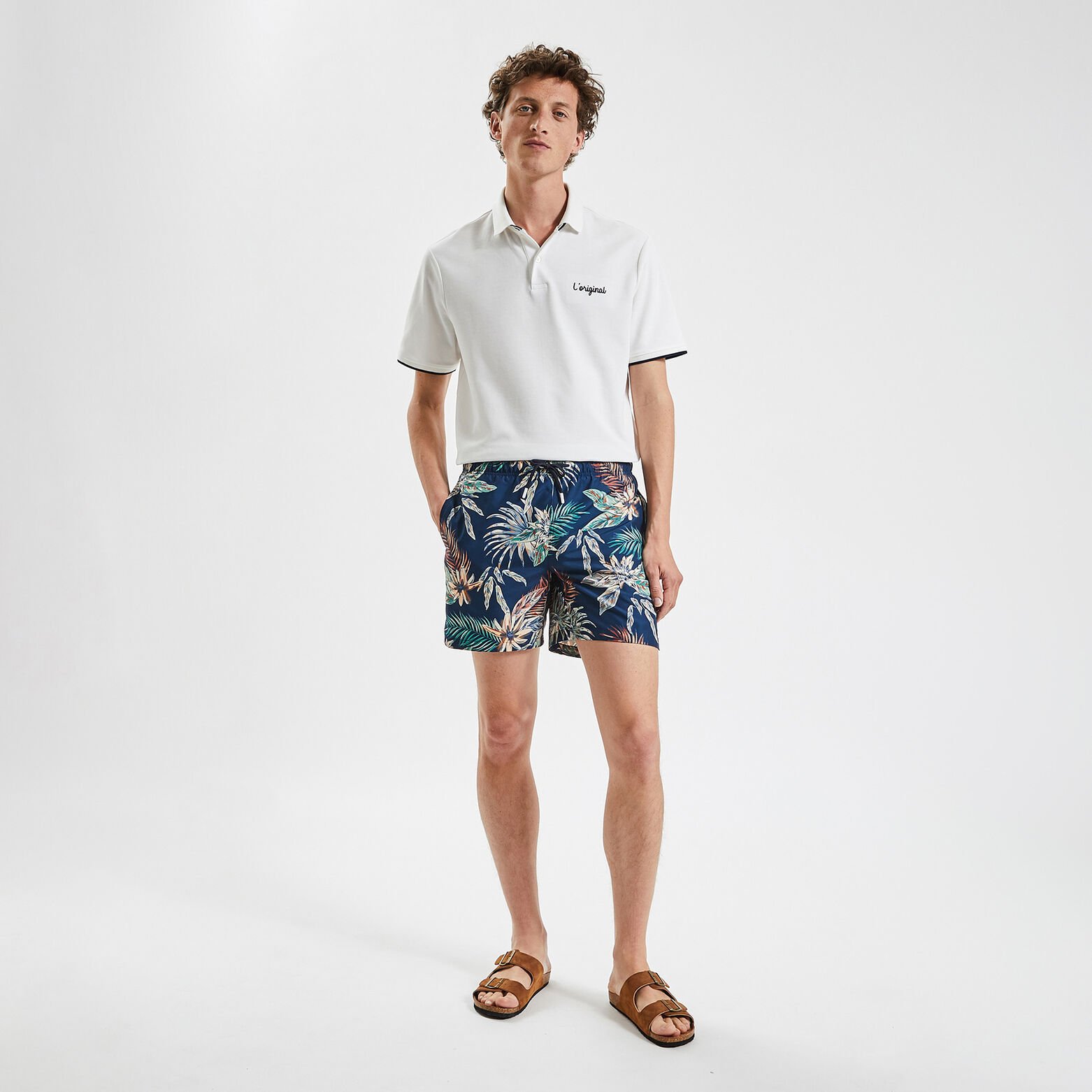 Maillot de bain imprimé Bleu foncé