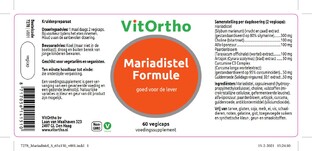 VitOrtho Mariadistel Formule Vegicaps 60VCP