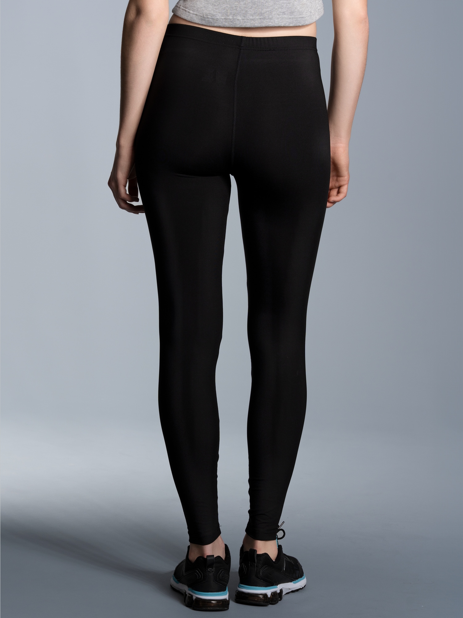 Leggings aus Polyester/Elastan Schwarz