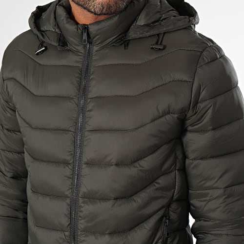 Doudoune Capuche Vert Kaki