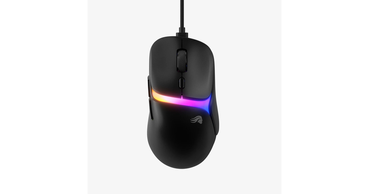 GloriousModel D 3 Wired gaming muis  (Zwart (mat), Tot 30.000 dpi, RGB)