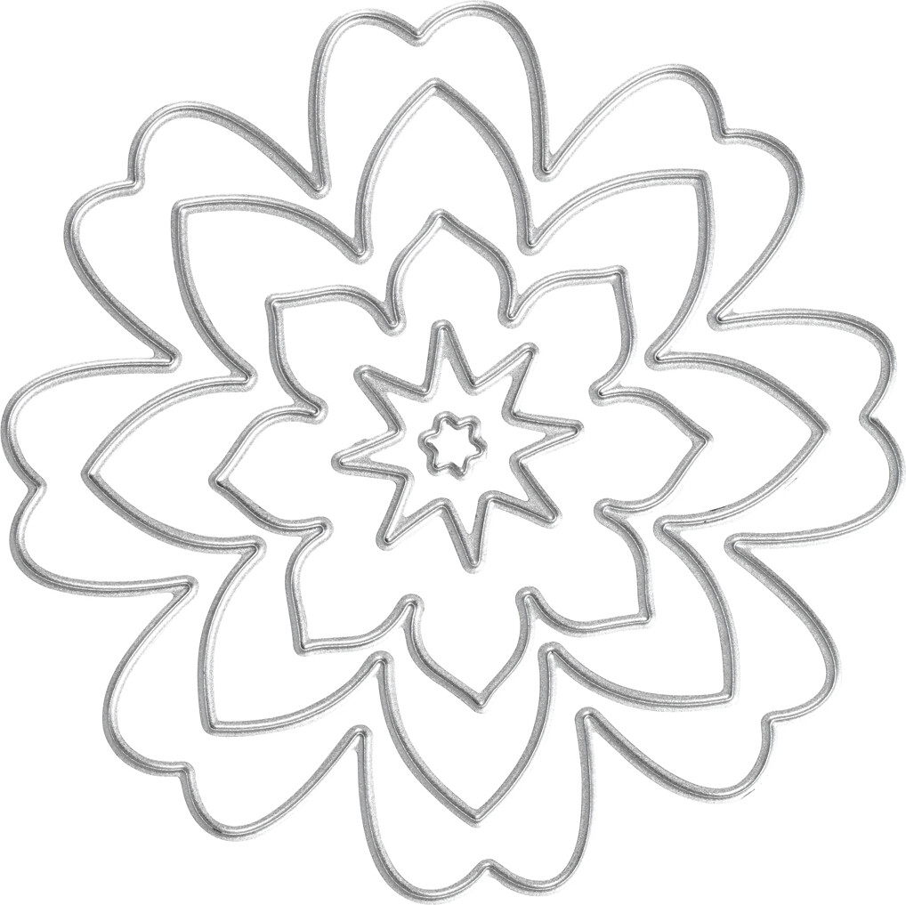 Skæreskabelon - Blomst - Ø 0,5-8 CM