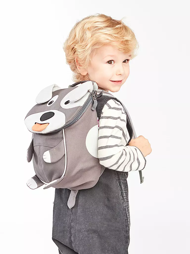 AFFENZAHN Kinder Rucksack Kleiner Freund - Hund grau