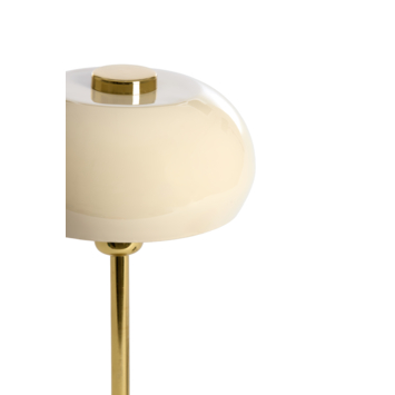 tafellamp Joe glans crème met goud Ø22 x 34cm
